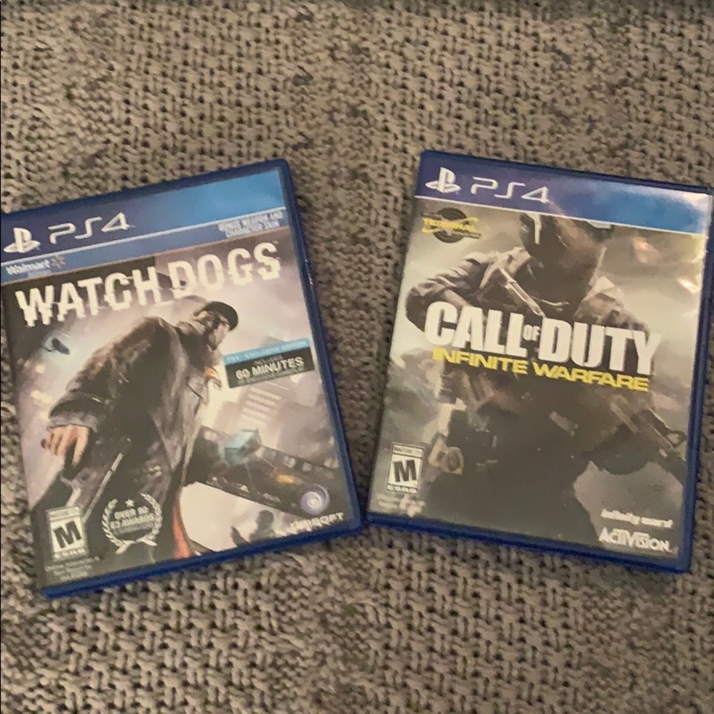 PS4 watch dogs & call of duty Preowned